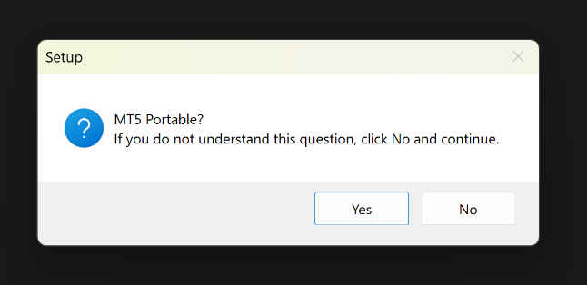 AlgoWayWS-MT5 installer portable mode question