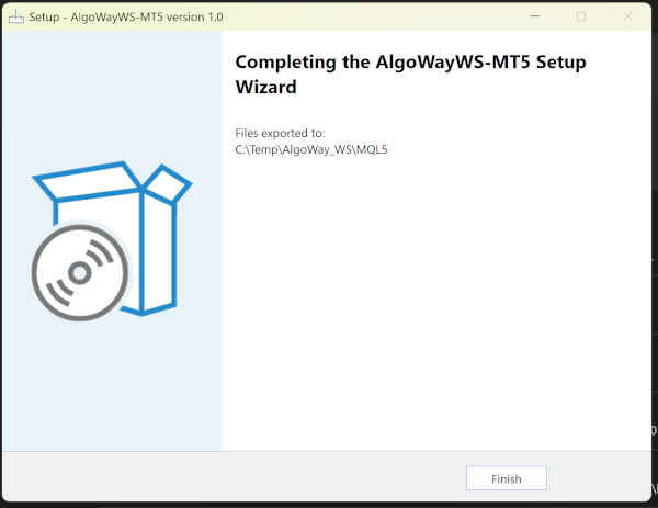 AlgoWayWS-MT5 ready to install