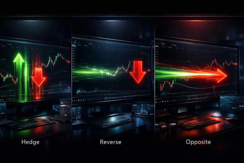 How AlgoWay handles opposite trading signals with Hedge, Reverse, Opposite, Cutting and Inverse modes
