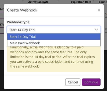 Create Gate.io webhook in AlgoWay dashboard